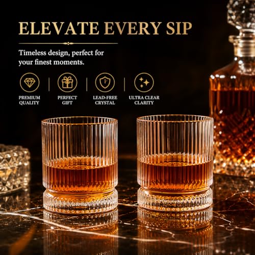 Vintage Whiskey Glasses Set of 12 (12 Count)