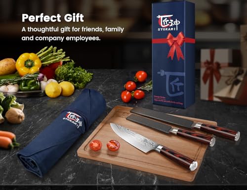 14pcs Chef Knife Set with Roll Bag (14 Count)