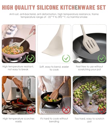 Khaki Kitchen Utensils Set (12 Count)