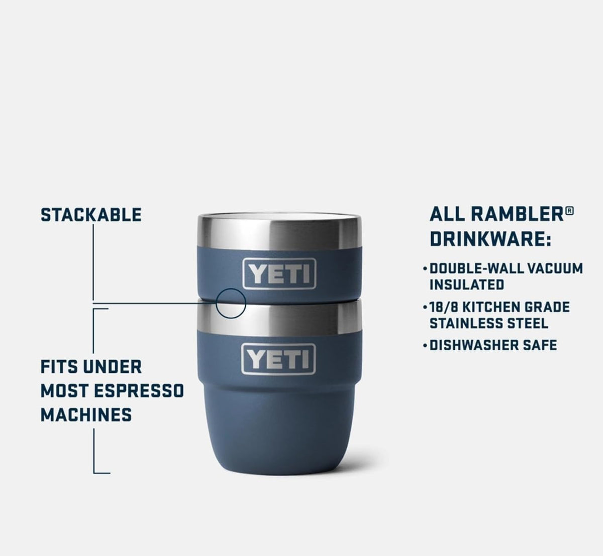 Rambler Stackable Mug with DuraSip Ceramic Coating (2 Count)