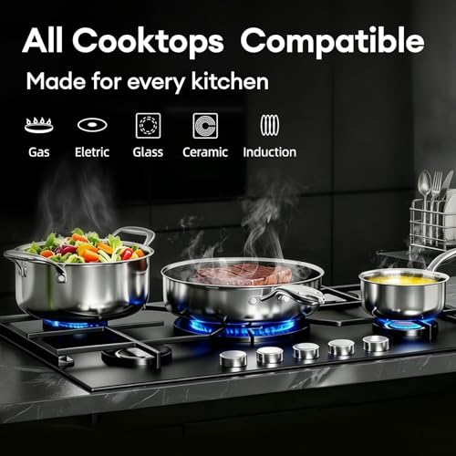 Hybrid Stainless Steel Cookware Set (8 Count)