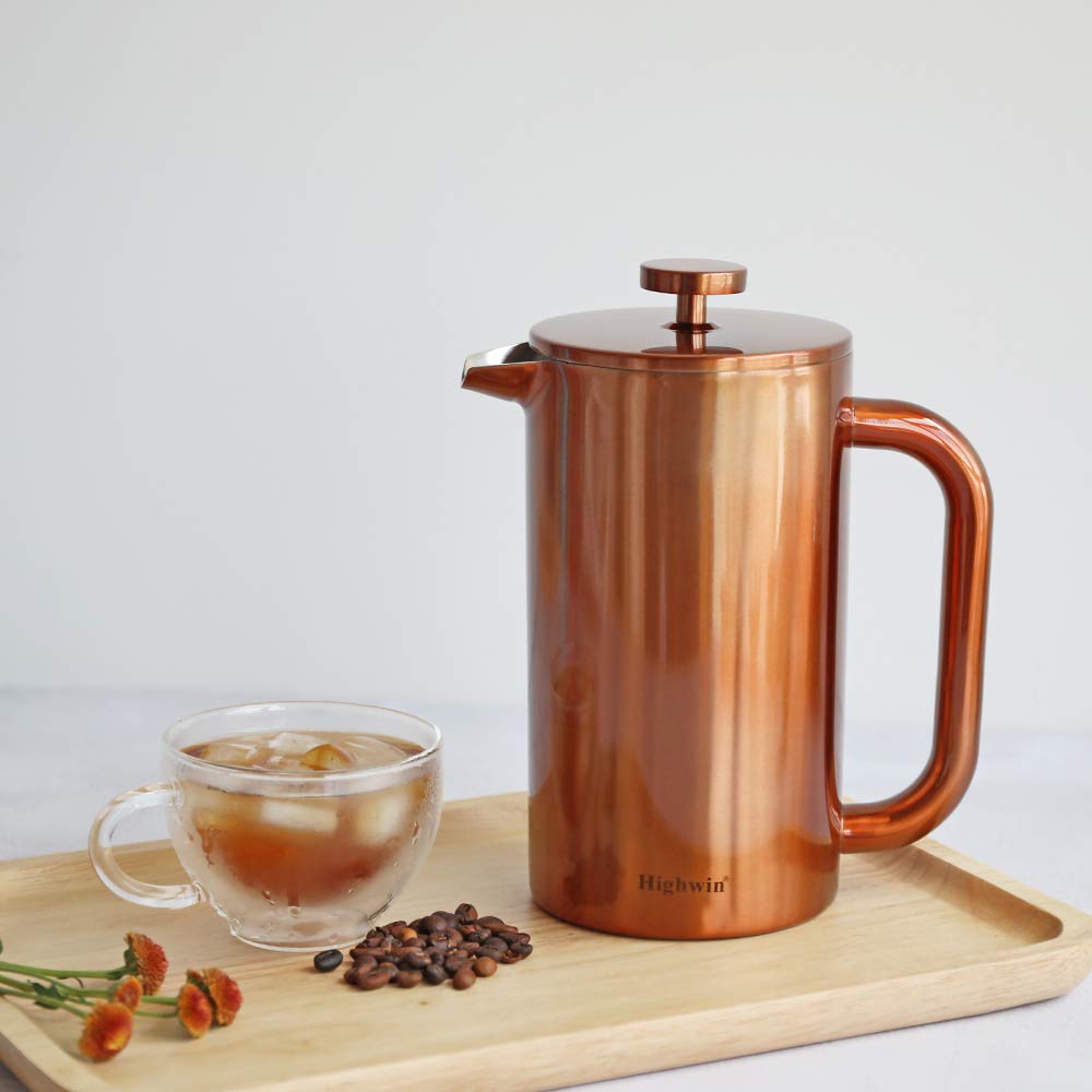8 Cup Double Wall Insulated Stainless Steel French Coffee Press