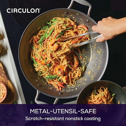 A1 Series w ScratchDefense Nonstick Induction Wok with Lid
