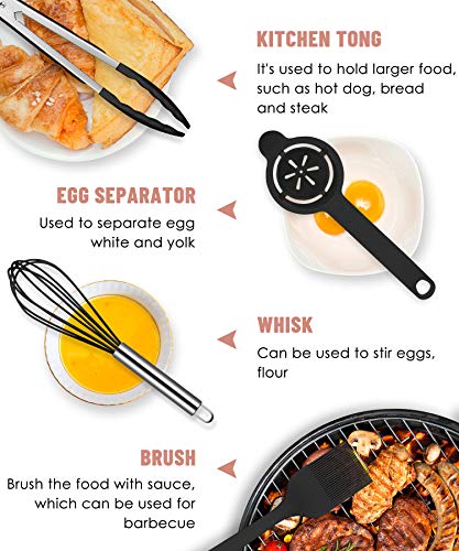 Black Kitchen Utensils Set (12 Count)