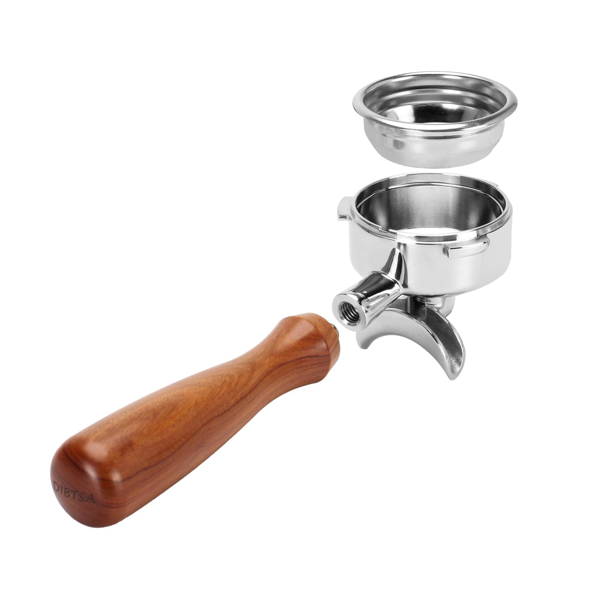 58mm Espresso Portafilter Double Spouts 3 Ears Compatible with Barsetto BAE01