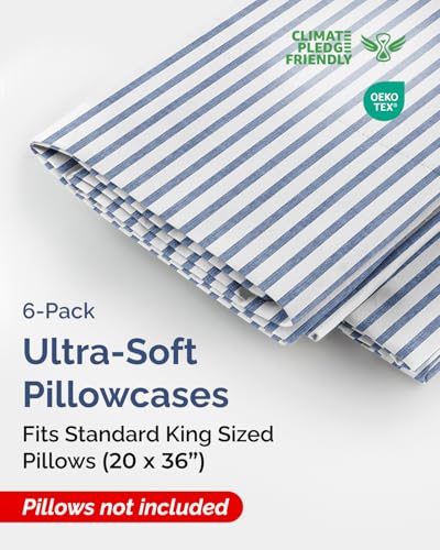 King Standard Pillow Cases Set of 6 (6 Count)