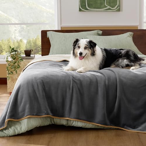 Waterproof Blanket for Bed Soft Sherpa Fleece Throw