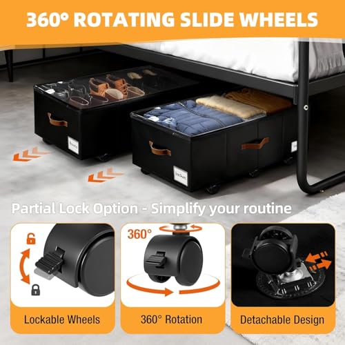 Under Bed Storage with Wheels (4 Count)