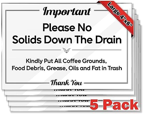 Please No Solids Down the Drain (5 Count)