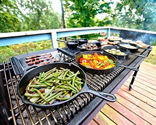 Pre Seasoned Cast Iron Skillet with Hot Handle Holder