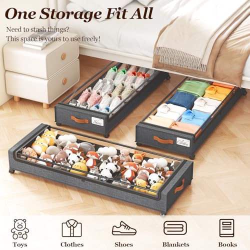 85 L Under Bed Storage with Wheels (2 Count)