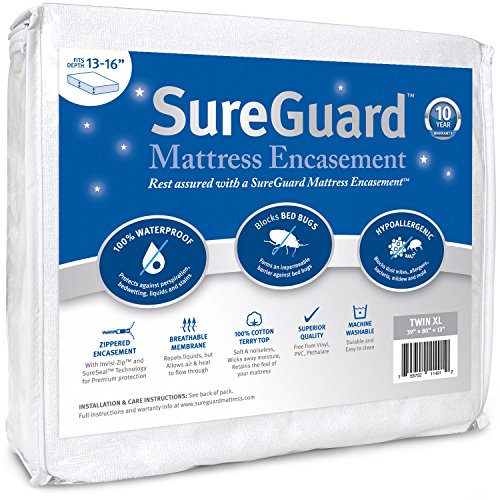 Twin XL (13-16" Deep) Zippered Mattress Protector Encasement