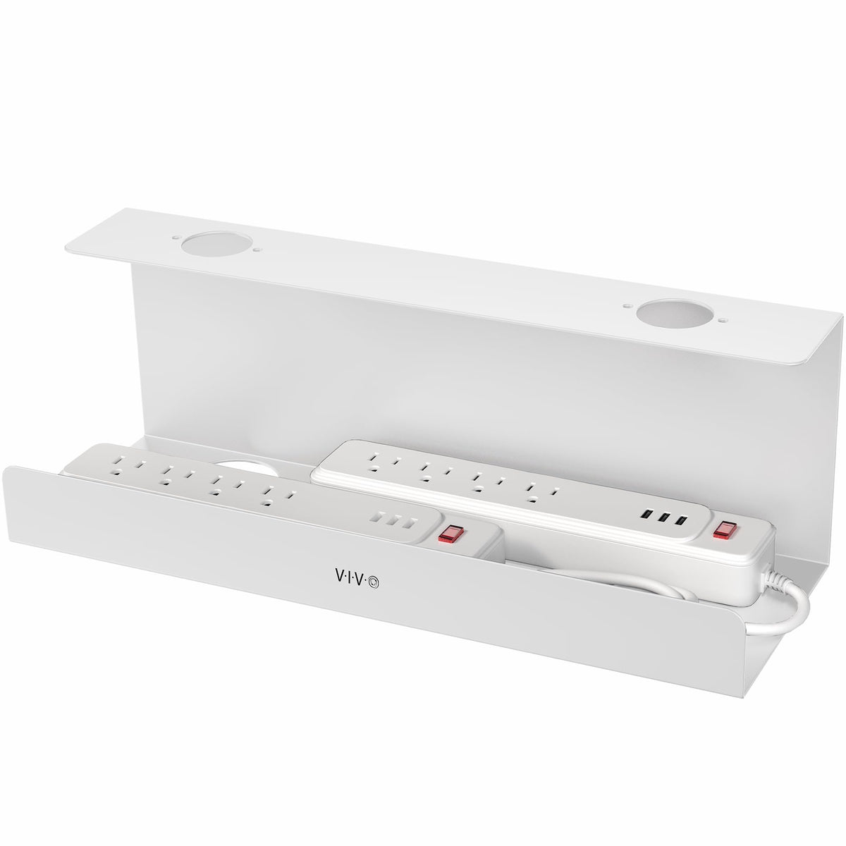 White 17 inch Extra Deep Cable Management Tray