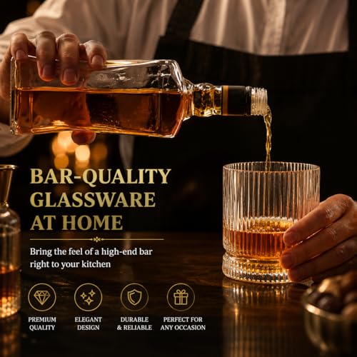 Vintage Whiskey Glasses Set of 12 (12 Count)