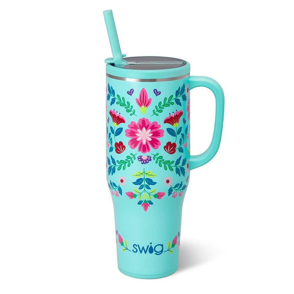 40oz Leakproof Mega Mug with Handle & Straw