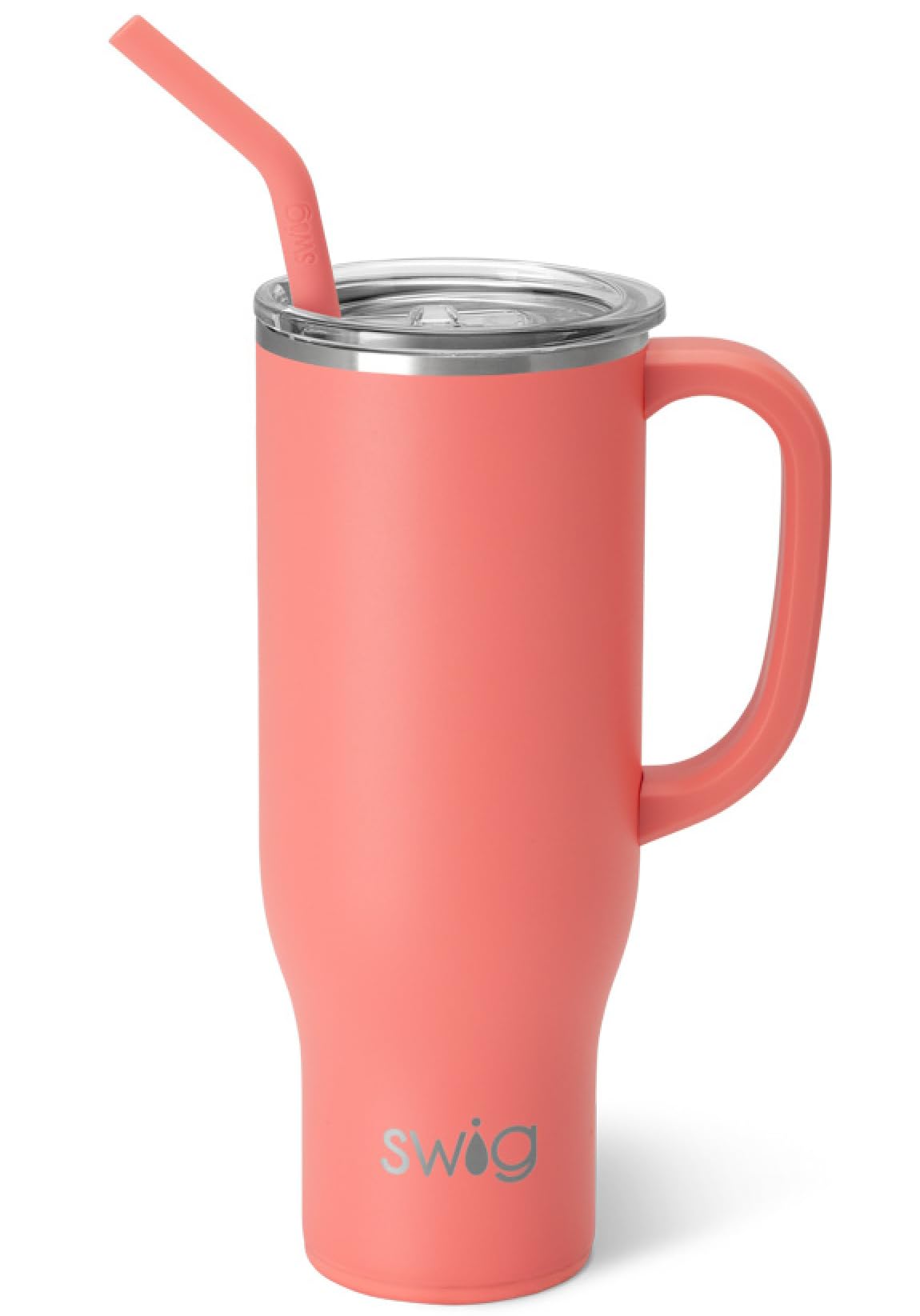 30oz Insulated Mega Mug with Handle & Straw
