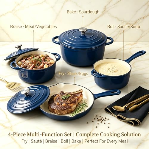 Enameled Cast Iron Cookware Set