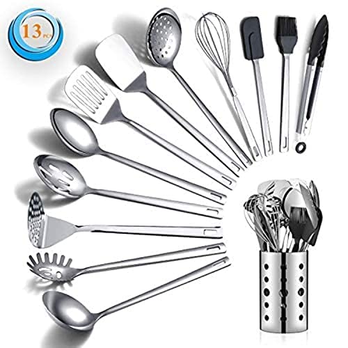 Stainless Steel Cooking Utensils Set (13 Count)