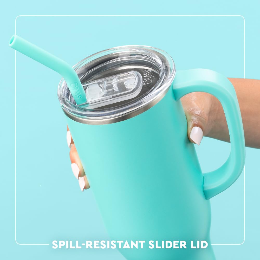 30oz Insulated Mega Mug with Handle & Straw