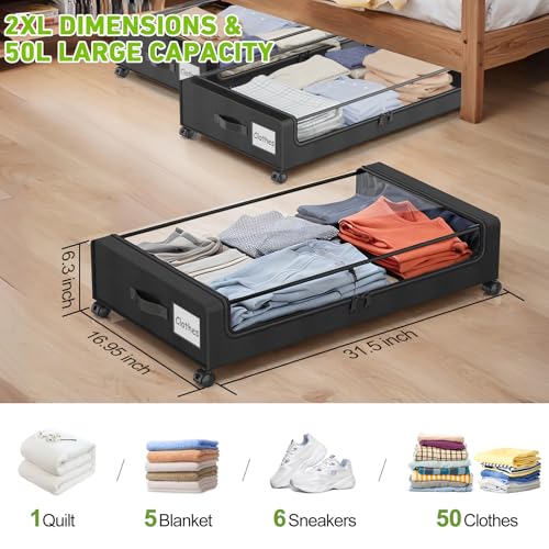 Under Bed Storage with Wheels (2 Count)