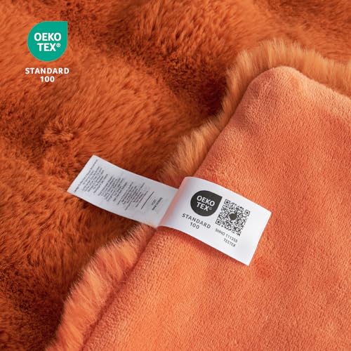 Faux Fur Throw Blanket for Couch