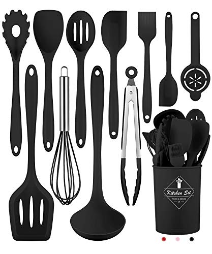 Black Kitchen Utensils Set (12 Count)