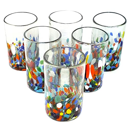 Clear & Confetti 14 oz Drinking Glasses (6 Count)