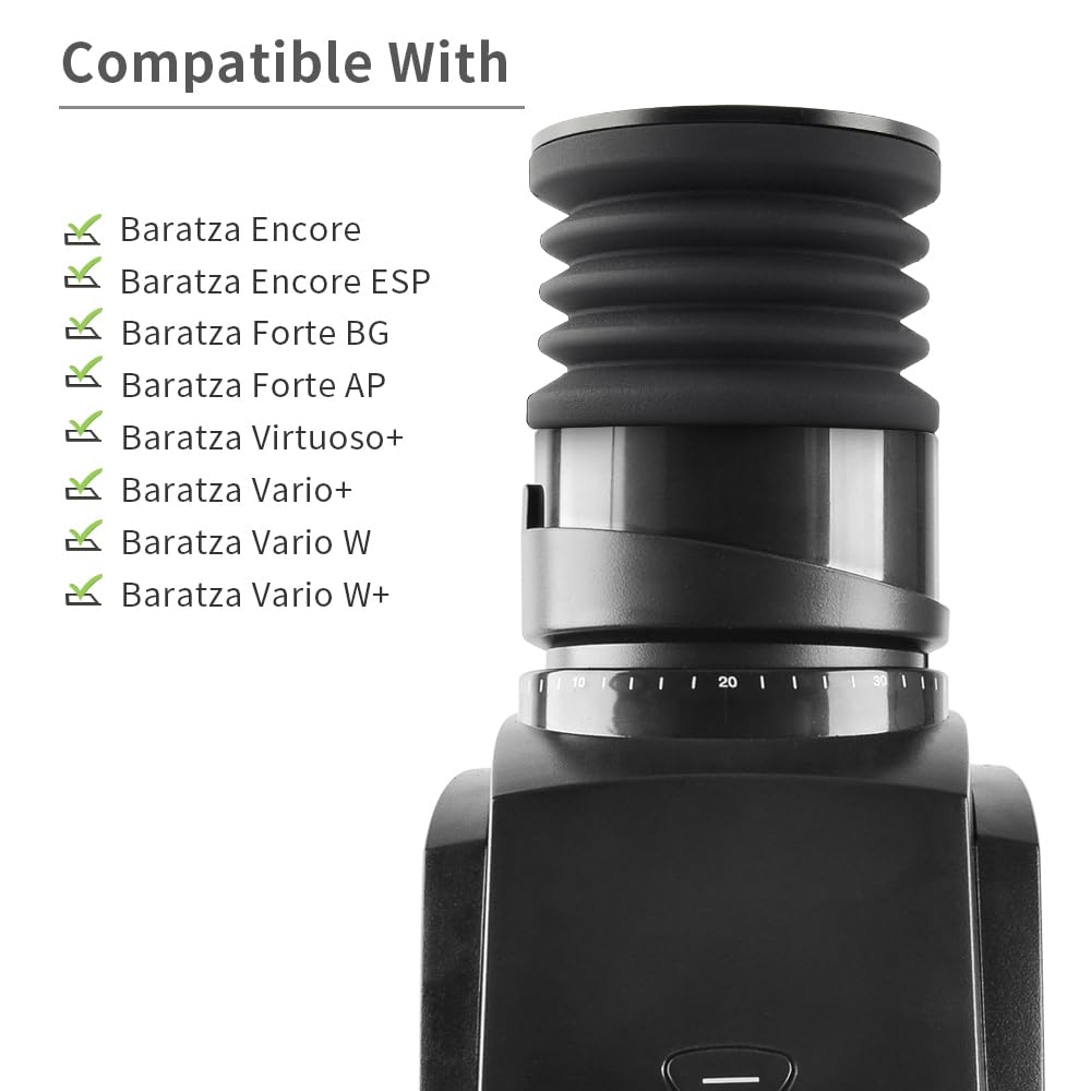 Single Dose Hopper with Silicone Bellow and Aluminum Lid Coffee Grinder Cleaning Accessories Tools