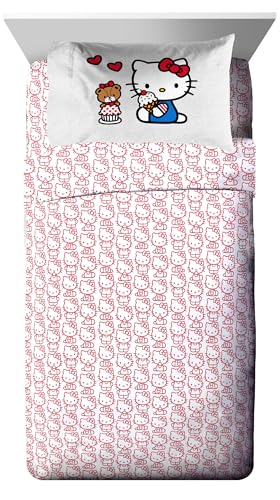 Sanrio Hello Kitty Twin Comforter Set 5 Piece Bedding for Girls