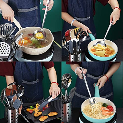 Stainless Steel Cooking Utensils Set (13 Count)
