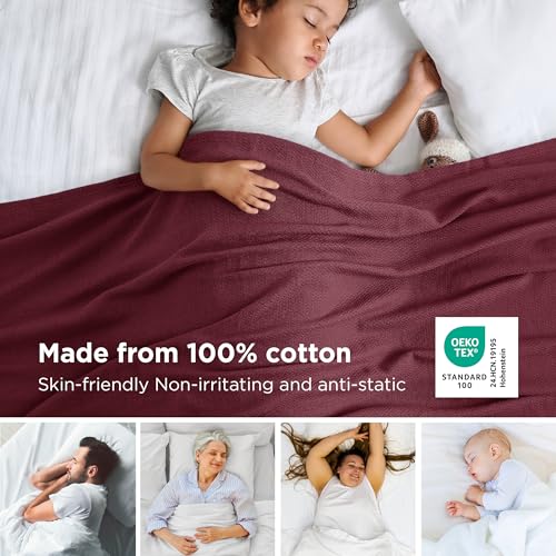 GentleSoft 100% Cotton Blanket Twin XL Size for Bed