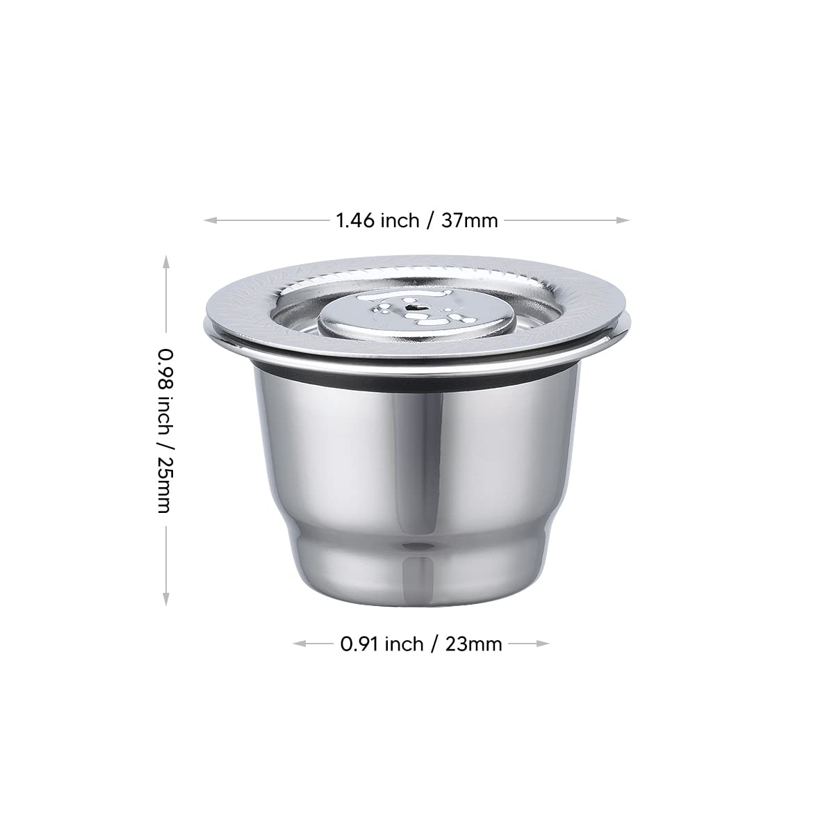 Stainless Steel Reusable Coffee Capsules Fit For N espresso Capsules OriginalLine