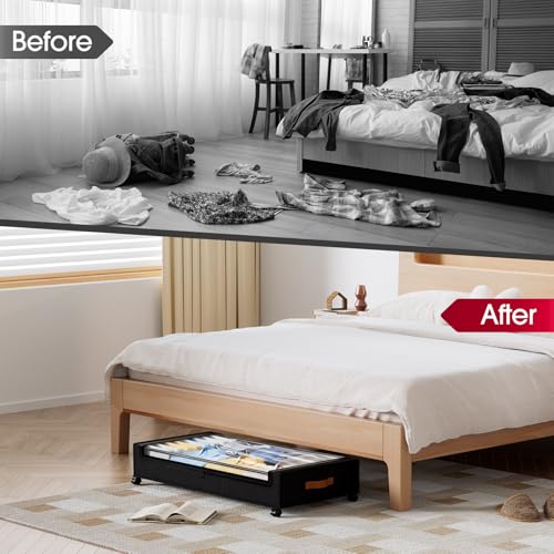 Under Bed Storage with Wheels 2Pack (2 Count)