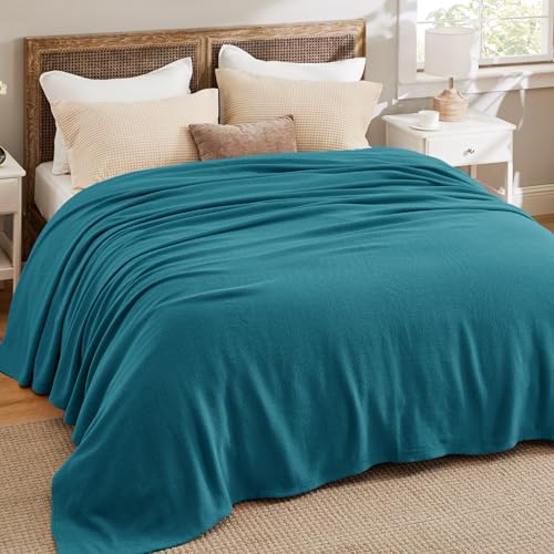GentleSoft 100% Cotton Blanket King Size for Bed