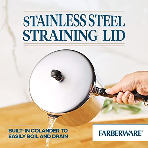 Classic Series Stainless Steel Straining Sauce Pan with Lid