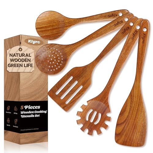 Teak Kitchen Utensils Set (5 Count)