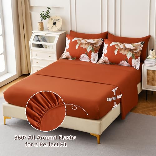 Burnt Orange Comforter Set Queen