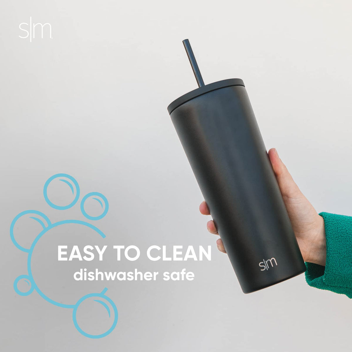 Insulated Tumbler with Lid and Straw