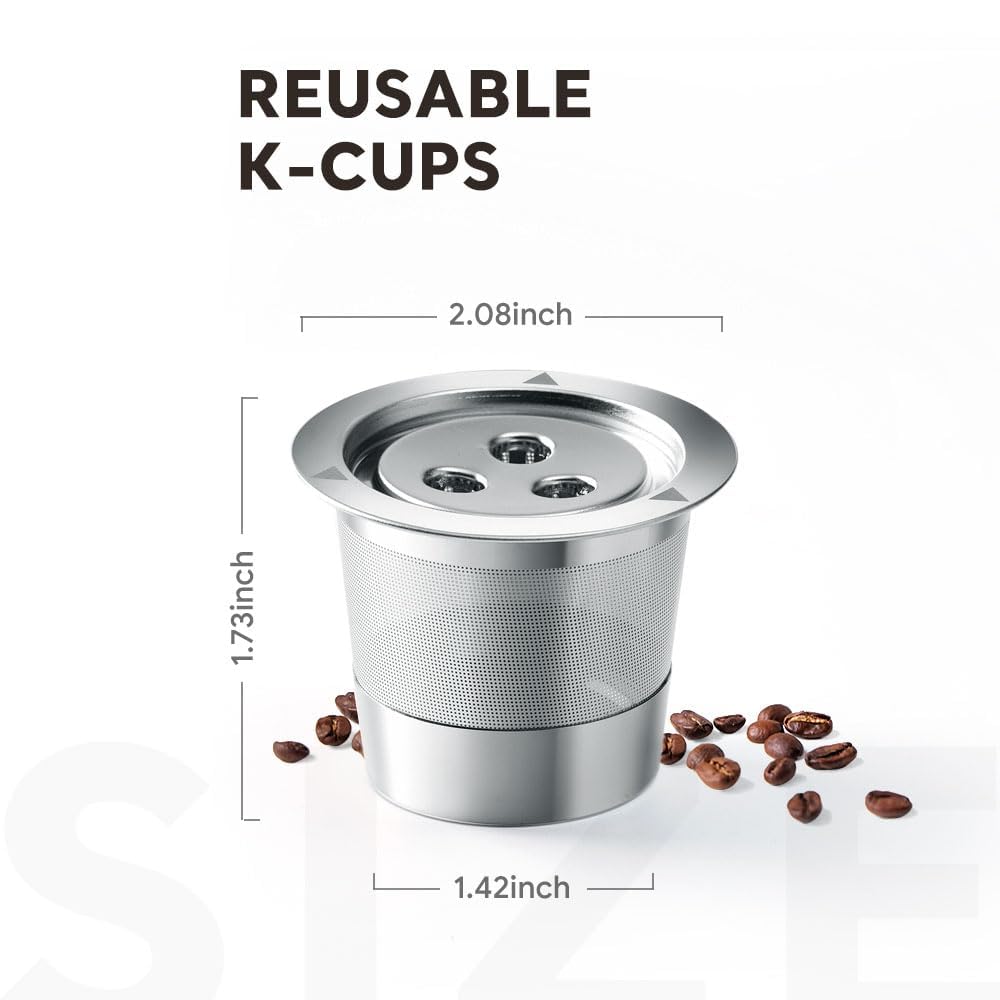 Stainless Steel Reusable Coffee Pods for Ninja Dual Brew Coffee Maker (2 Count)