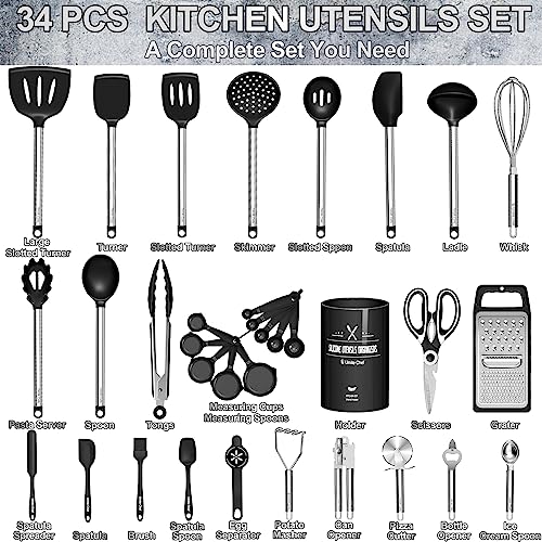 Thickened Kitchen Utensils Set (34 Count)