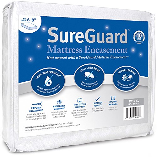 Twin XL (6-8" Deep) Zippered Mattress Protector Encasement