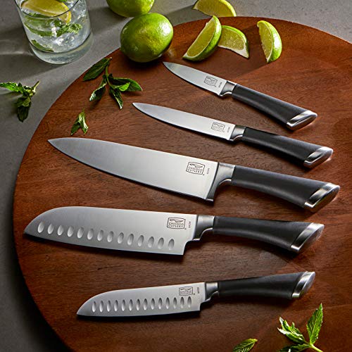 Fusion 17 Piece Kitchen Knife Set with Wooden Storage Block