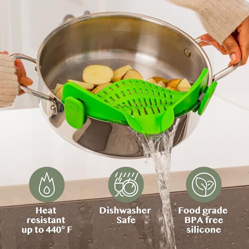 Snap N' Strain Clip On Strainer for Pots and Pans