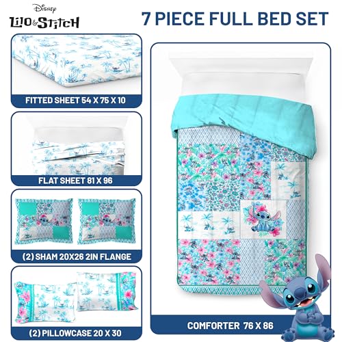 Disney Lilo and Stitch Full Size Comforter Set 7 Piece Bedding