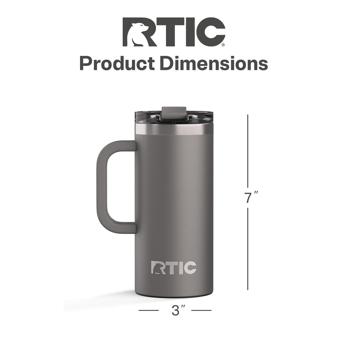 16oz Road Trip Travel Mug with Lid and Handle