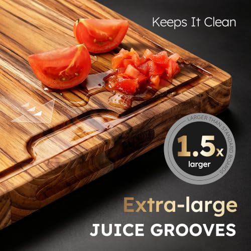 2 Piece Teak Cutting Board Set