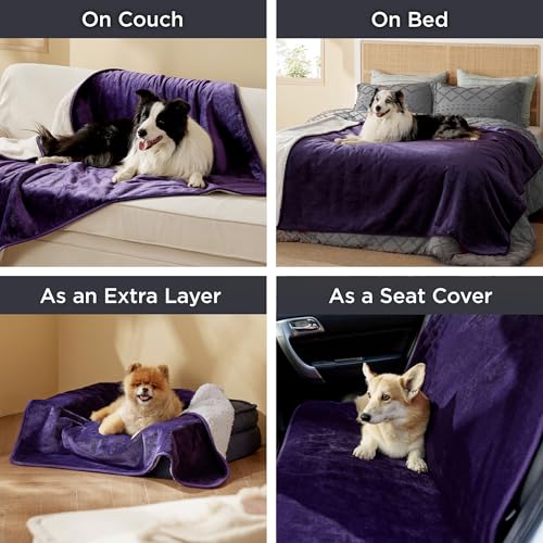 Waterproof Blanket for Bed Soft Sherpa Fleece Throw