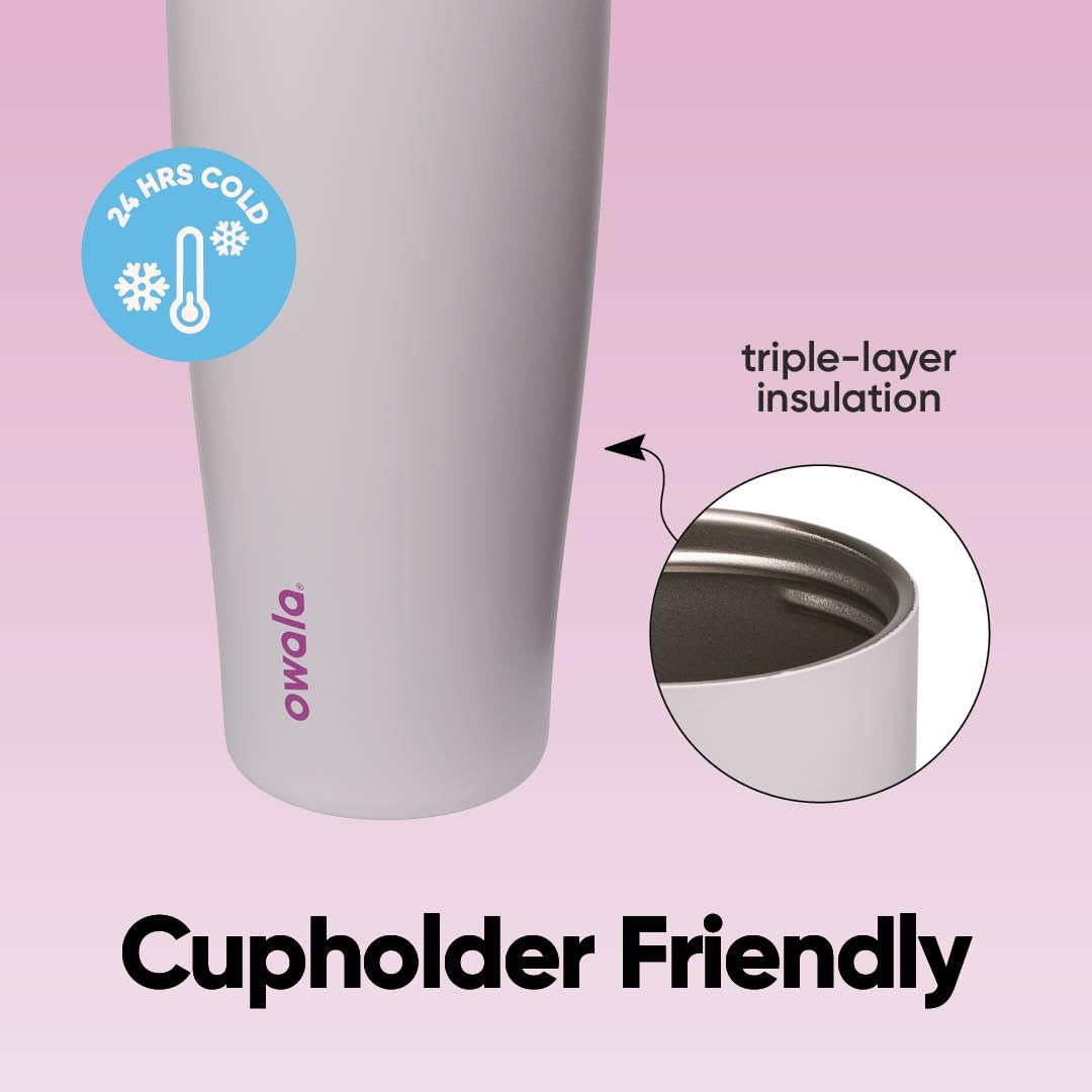 FreeSip Tumbler Stainless Steel Water Bottle 40 oz Dreamy Field