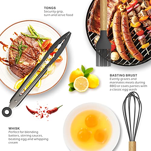 Silicone Cooking Utensils Kitchen Utensil Set (14 Count)