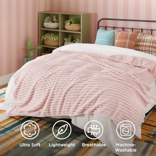 Soft Cal Size Blanket for Bed Crystal Pink 102"x96"